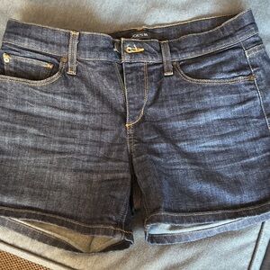 Joe's Jeans Dark Indigo Rolled Hem Denim Shorts